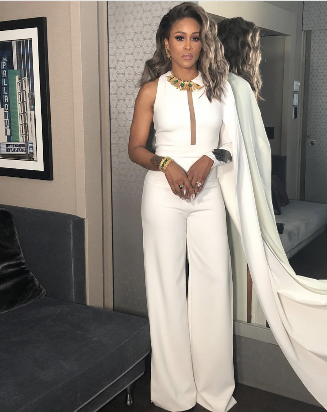 Eve at the Grammys in HONAYDA FW19 